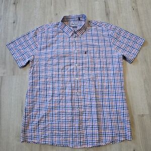 Barbour Men's Button Down Short Sleeve Shirt Men's Size XL Check